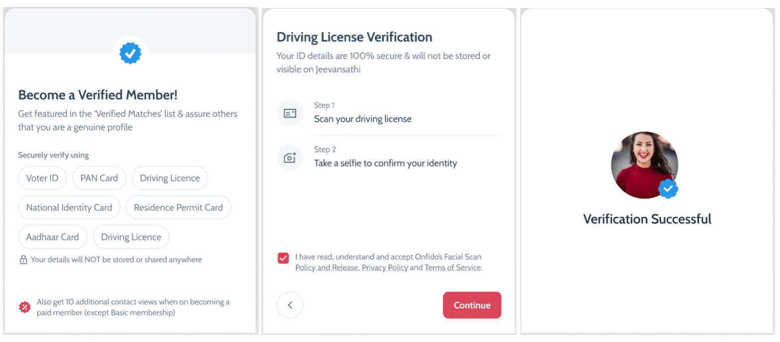 Drivers license verification image