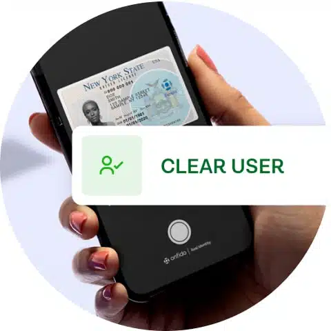 Phone with drivers license and clear user message