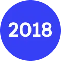 Circle with 2018 inside