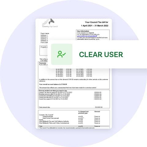 Document with clear user notification