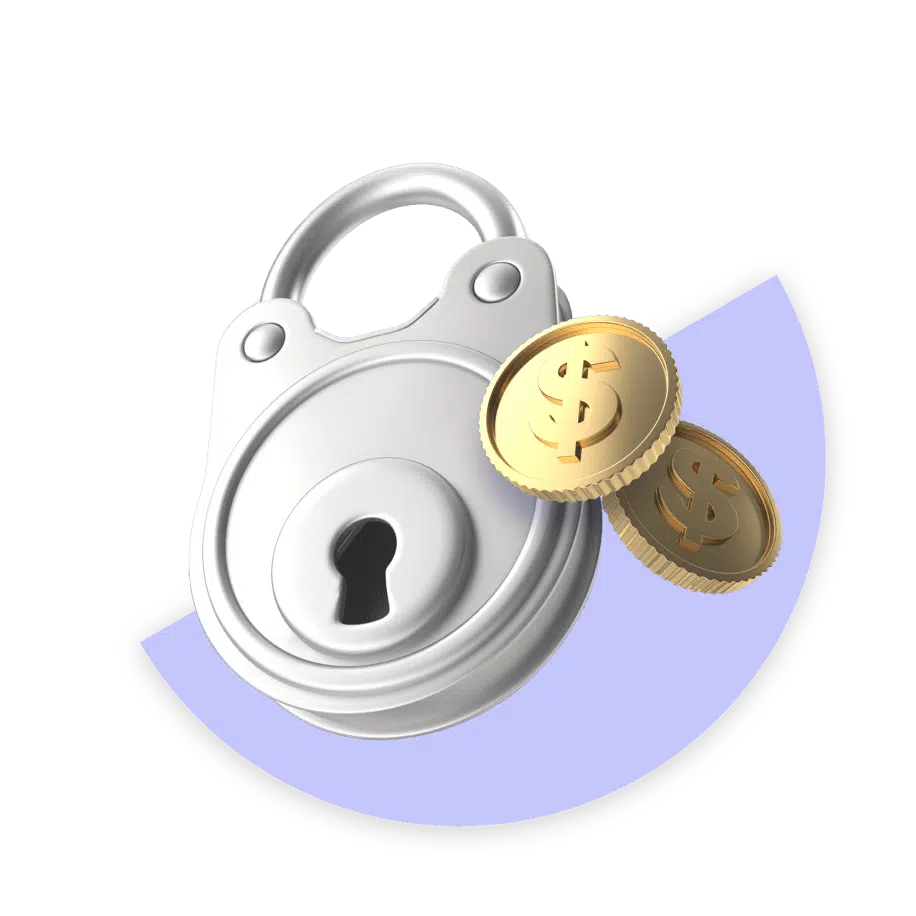 Image of lock and two coins