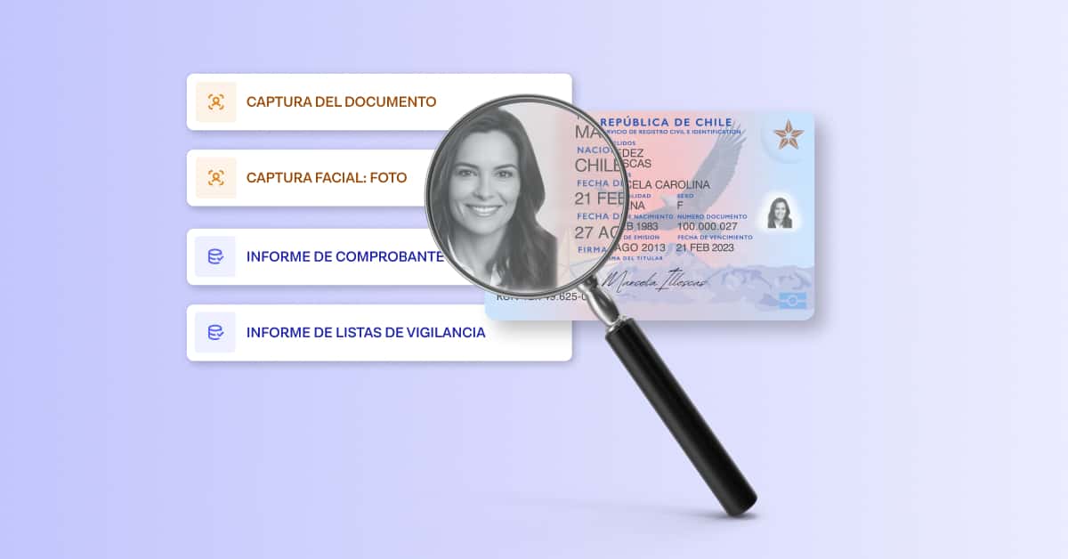 Un solicitante que pasa la verificación de identidad utilizando un documento y verificación biométrica.