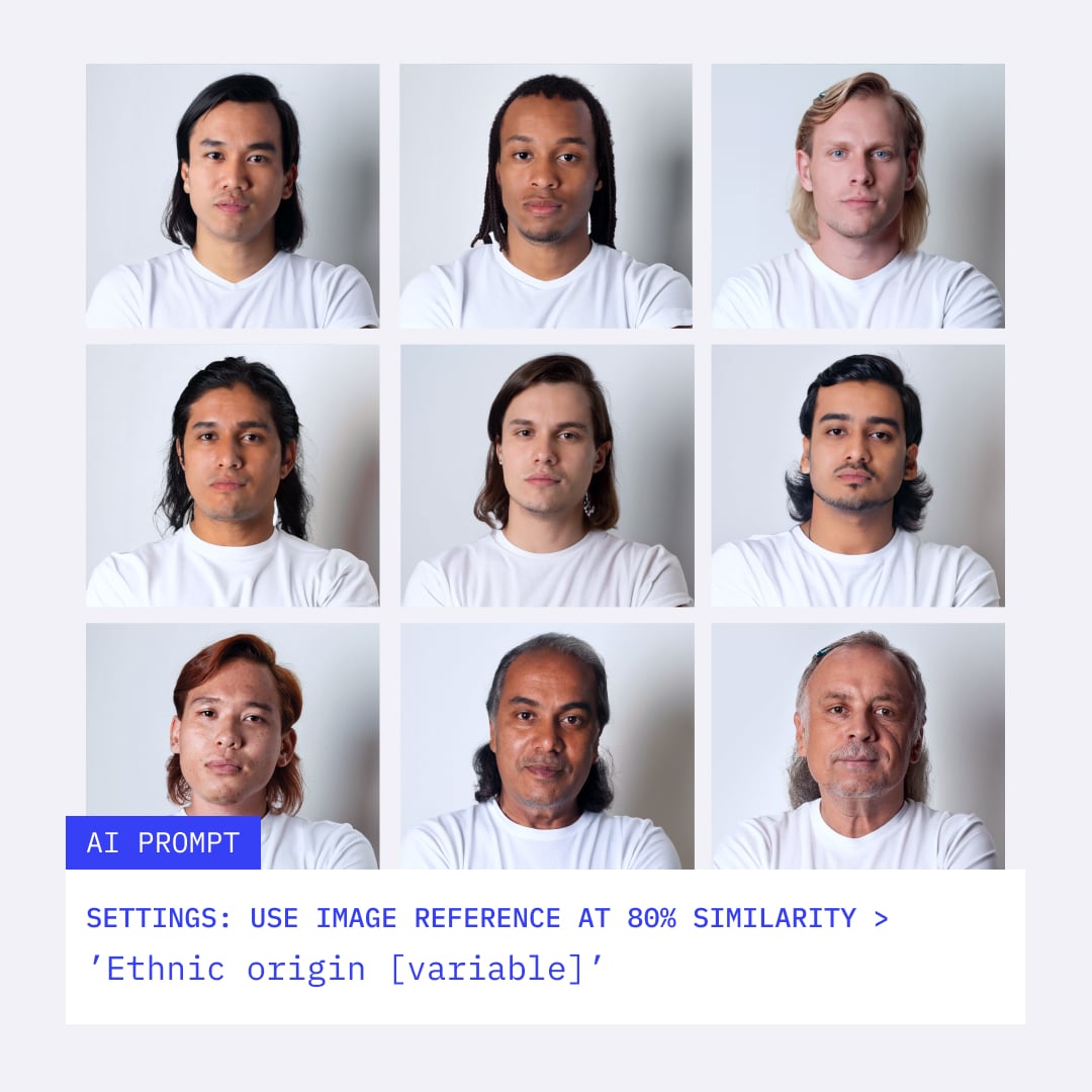Male faces with 80% similarity