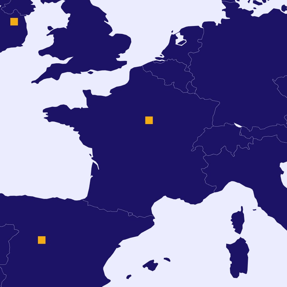 EU map focused on France