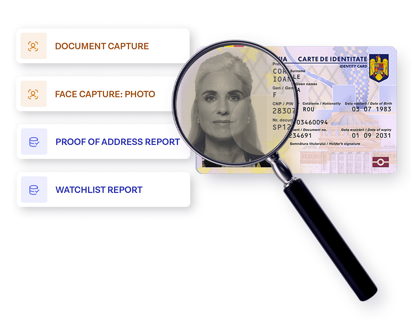 A Romanian identity verification report